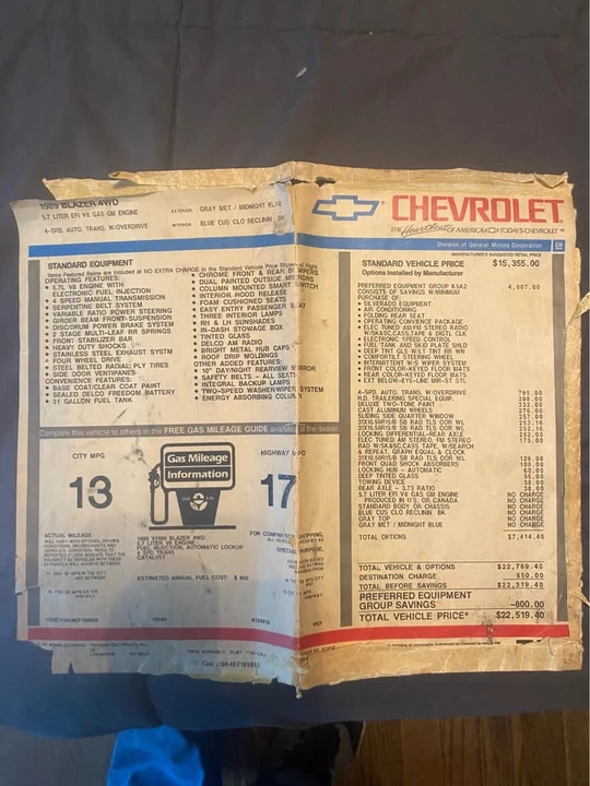 1989 Chevrolet Blazer - Image 18 of 20