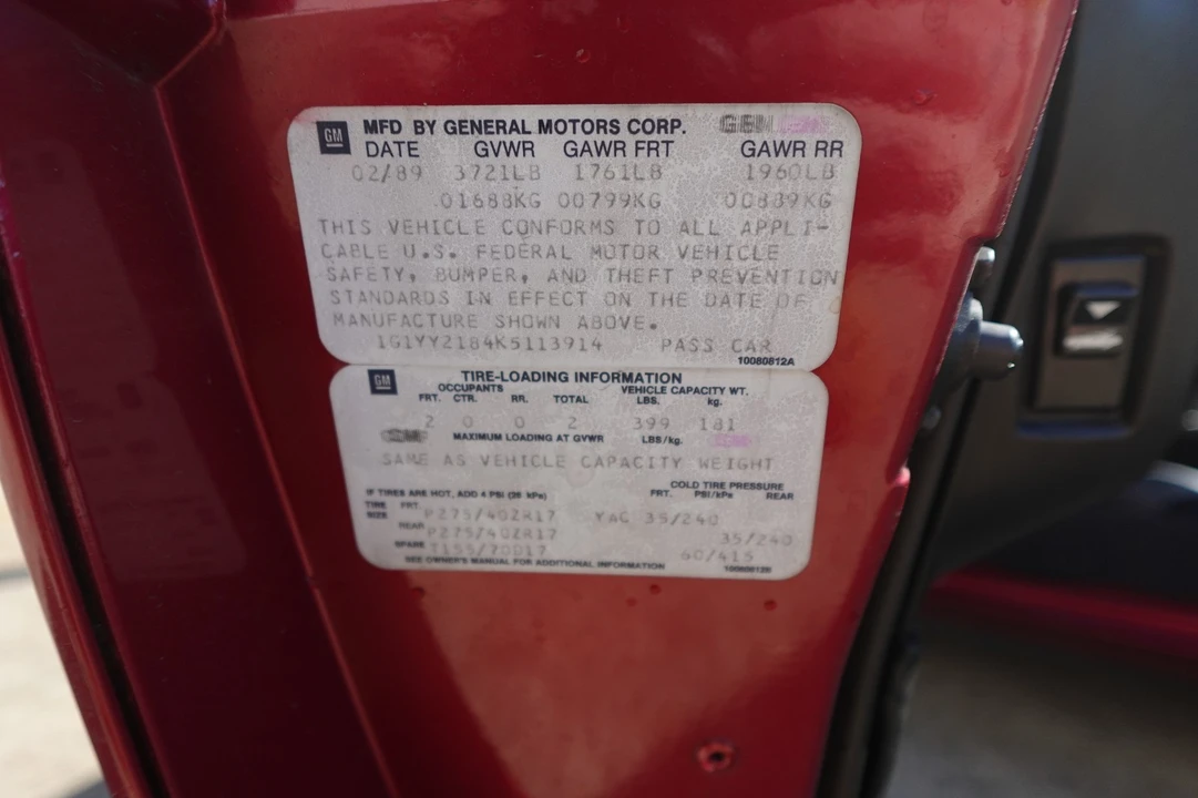 1989 Chevrolet Corvette C4 - Image 23 of 31