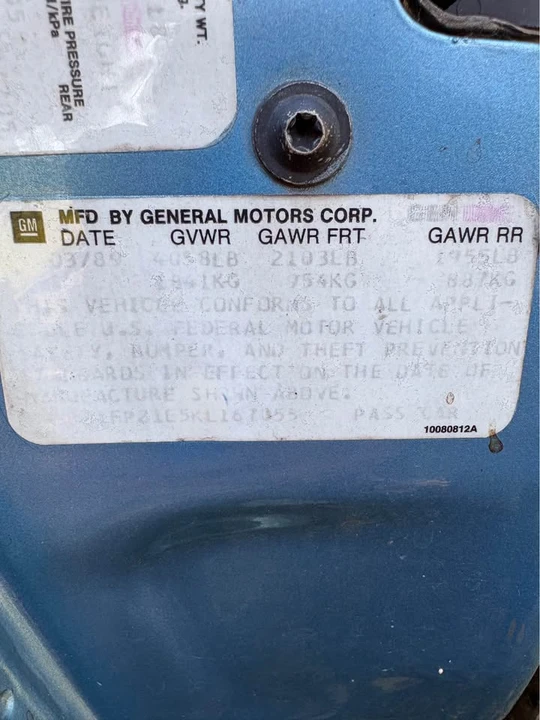 1989 Chevrolet Camaro 3rd Gen - Image 11 of 17