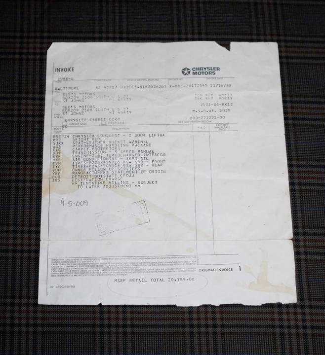 1989 Chrysler Conquest - Image 31 of 31