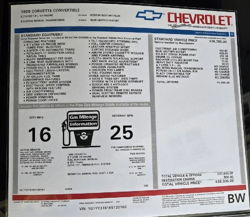 1989 Chevrolet Corvette C4 - Image 21 of 22