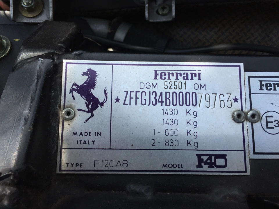 1989 Ferrari F40 - Image 17 of 31