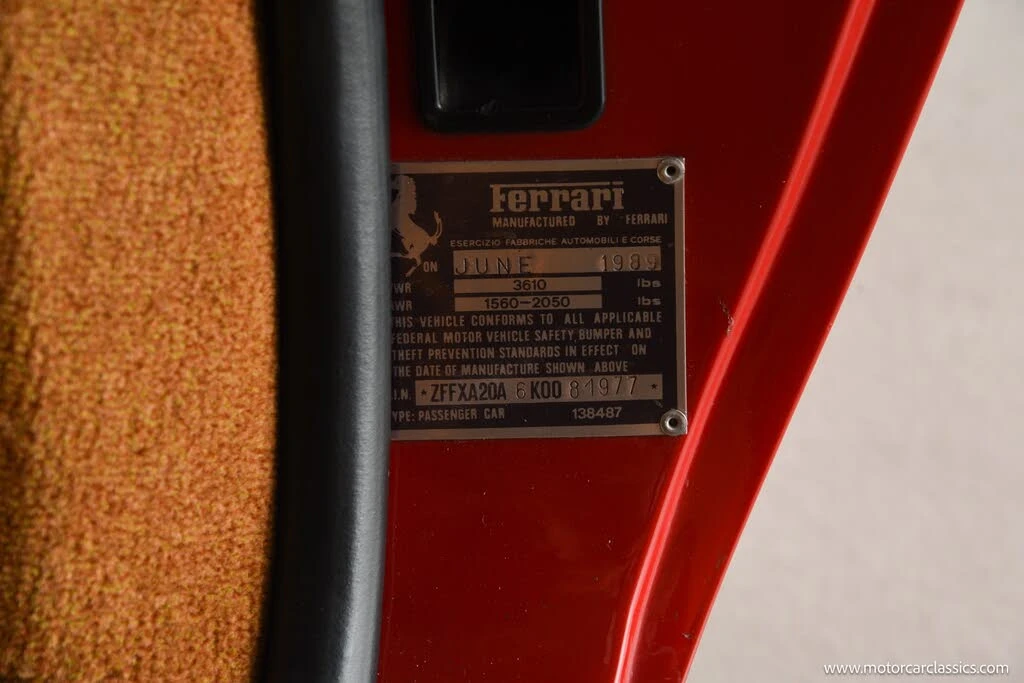 1989 Ferrari 328 GTS - Image 29 of 31