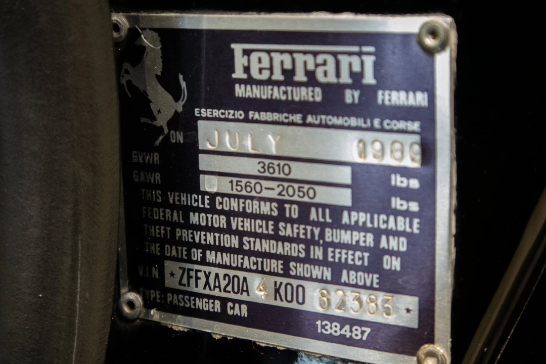 1989 Ferrari 328 GTS - Image 23 of 23