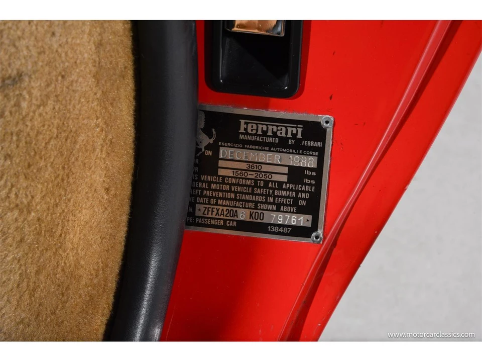 1989 Ferrari 328 - Image 19 of 31
