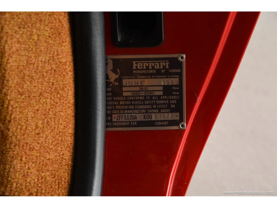 1989 Ferrari 328 - Image 29 of 31