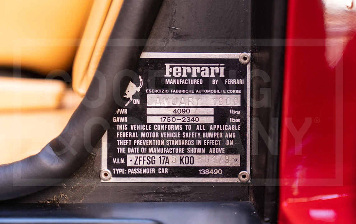 1989 Ferrari Testarossa - Image 17 of 18