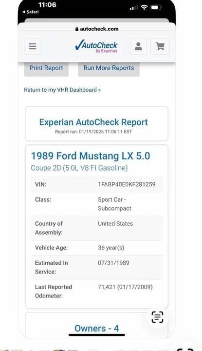 1989 Ford Mustang 3rd Gen - Image 7 of 10