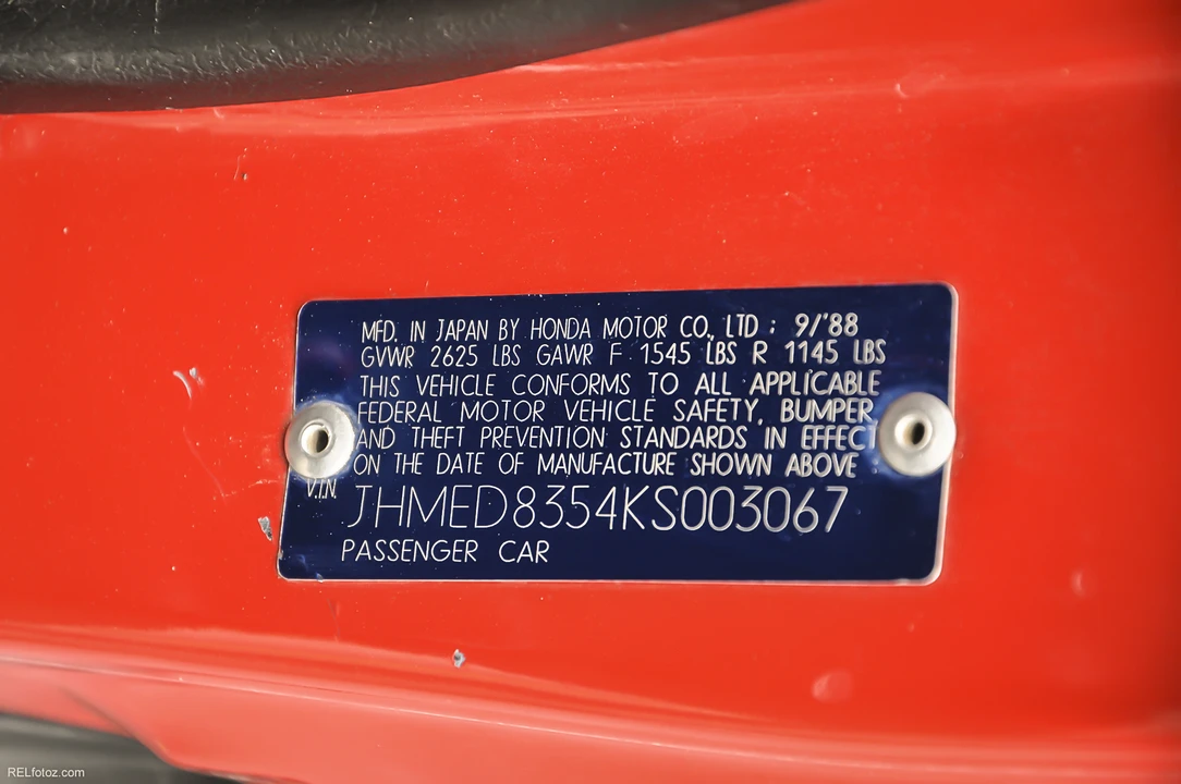 1989 Honda CR-X 2nd Gen - Image 12 of 31