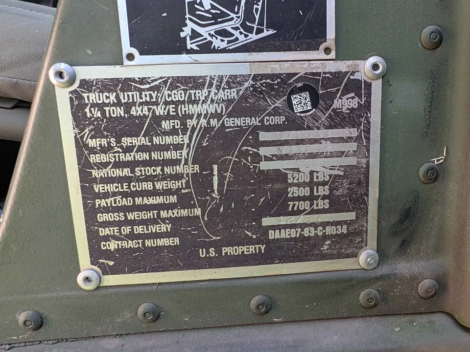 1989 Hummer HMMWV - Image 7 of 12