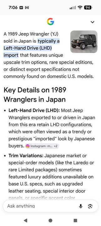 1989 Jeep YJ Wrangler - Image 20 of 20