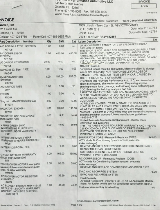 1989 Lincoln Town Car - Image 27 of 28