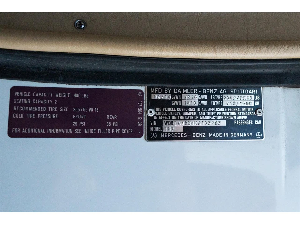 1989 Mercedes-Benz R107 SL-Class - Image 23 of 31