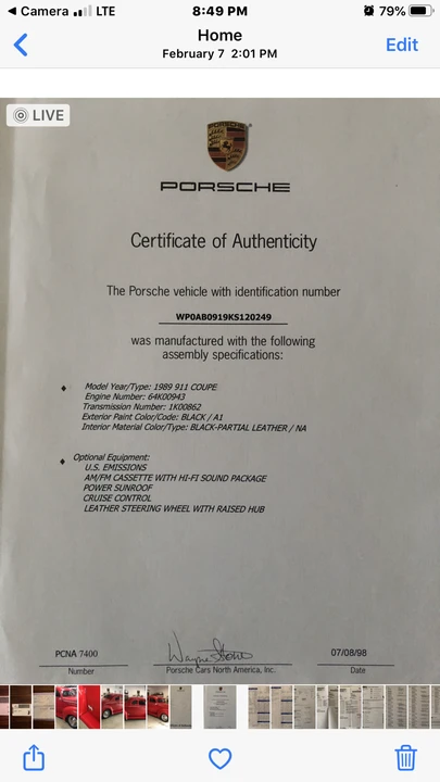 1989 Porsche 911 Carrera 3.2 - Image 13 of 14