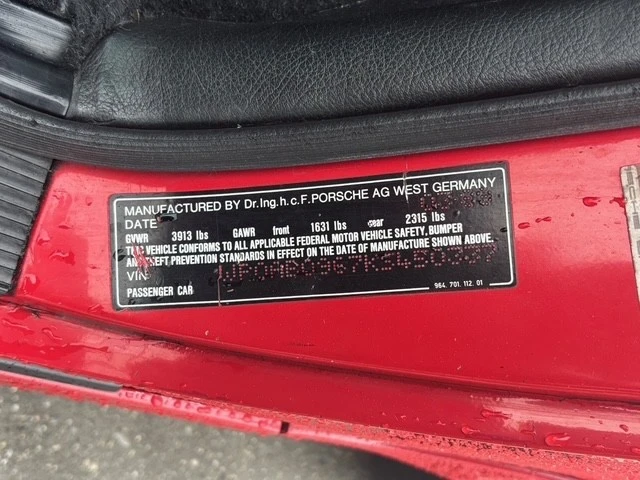 1989 Porsche 964 Carrera 4 - Image 21 of 21