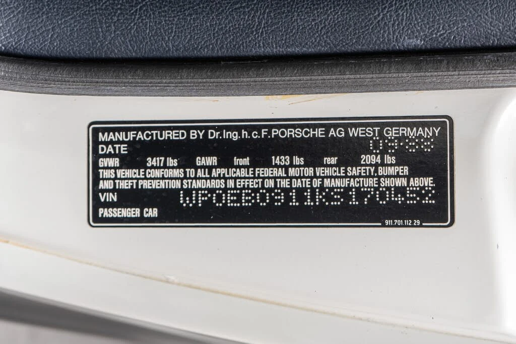 1989 Porsche 911 Carrera 3.2 - Image 18 of 31