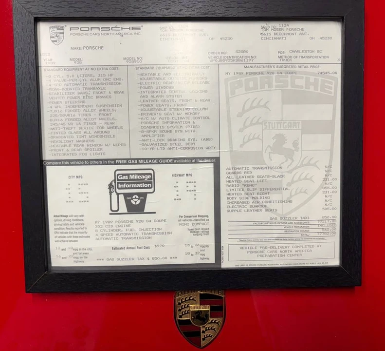 1989 Porsche 928 S4 - Image 7 of 24