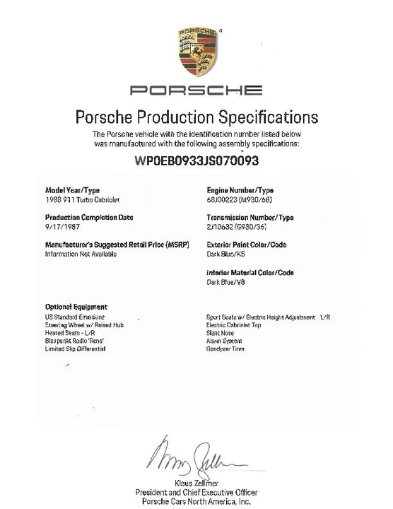 1989 Porsche 930 Turbo - Image 2 of 31