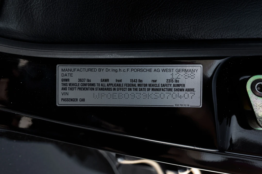 1989 Porsche 930 Turbo - Image 14 of 23