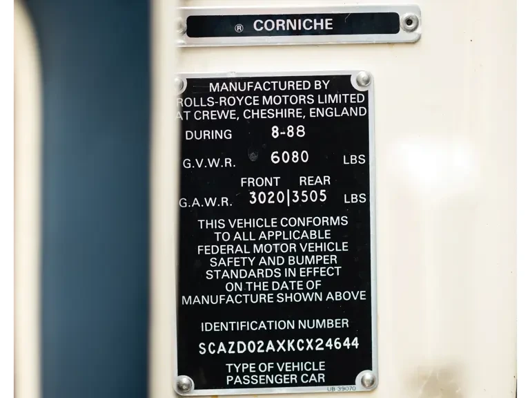 1989 Rolls-Royce Corniche Series II - Image 23 of 30