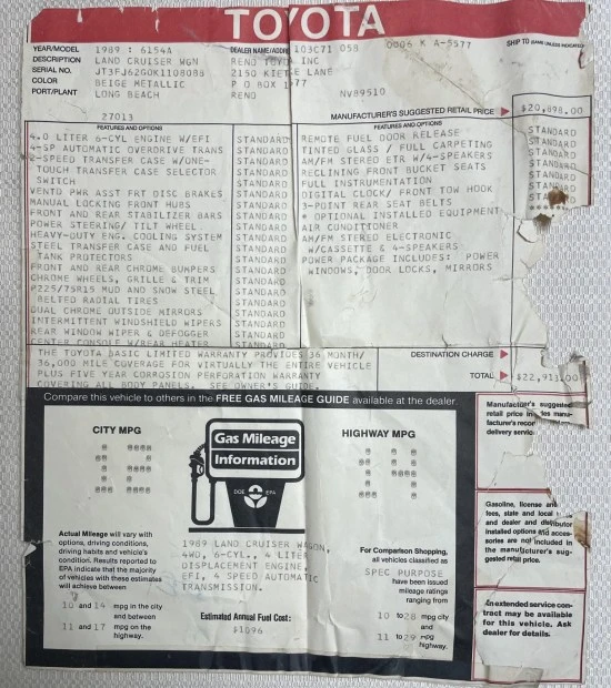 1989 Toyota J60 Land Cruiser - Image 8 of 8