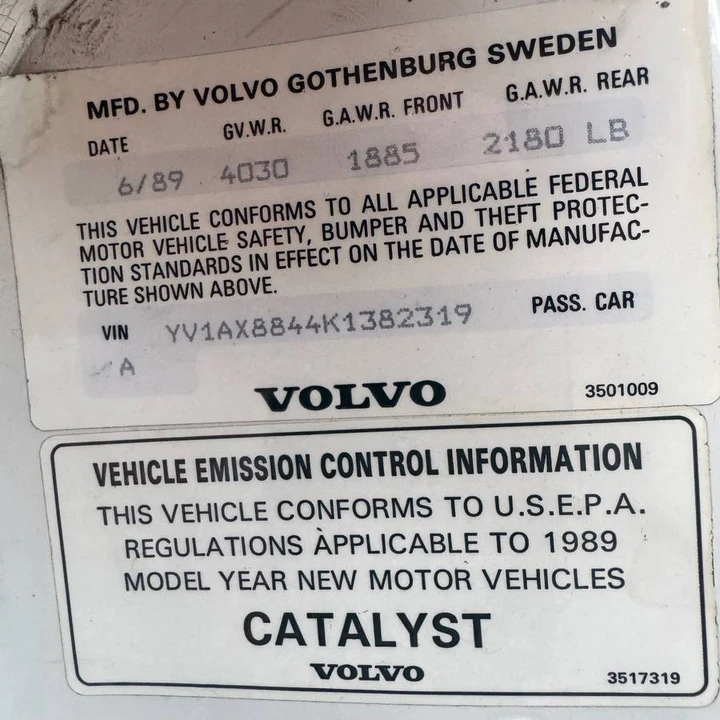 1989 Volvo 244 - Image 14 of 23