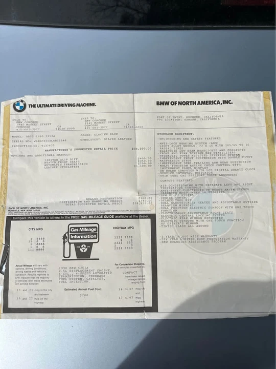 1990 BMW E34 5 Series - Image 17 of 20