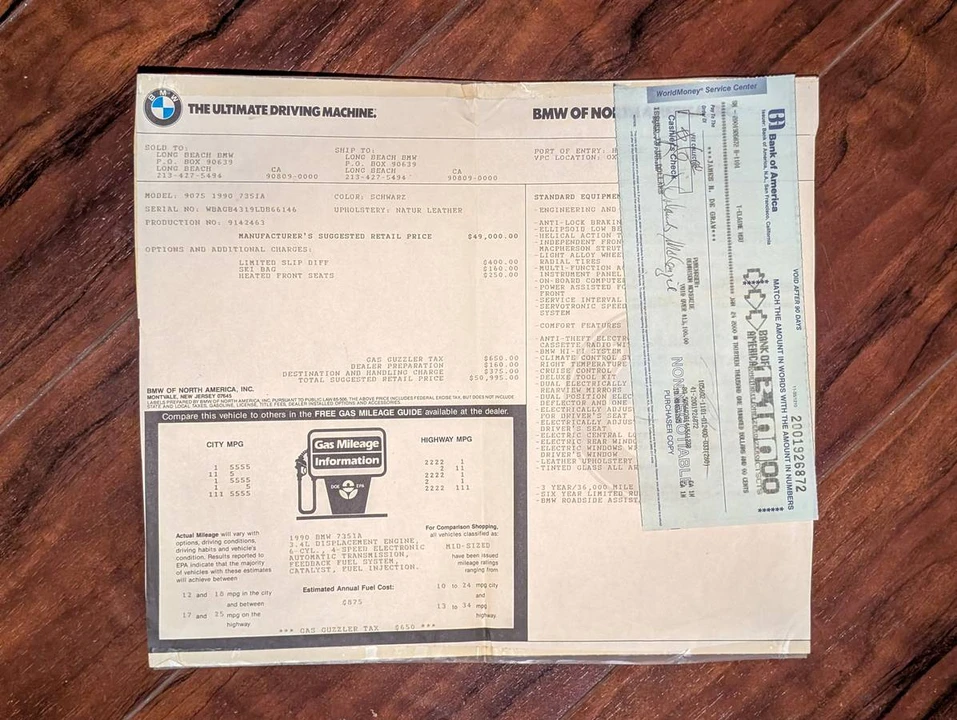 1990 BMW E32 7 Series - Image 22 of 23