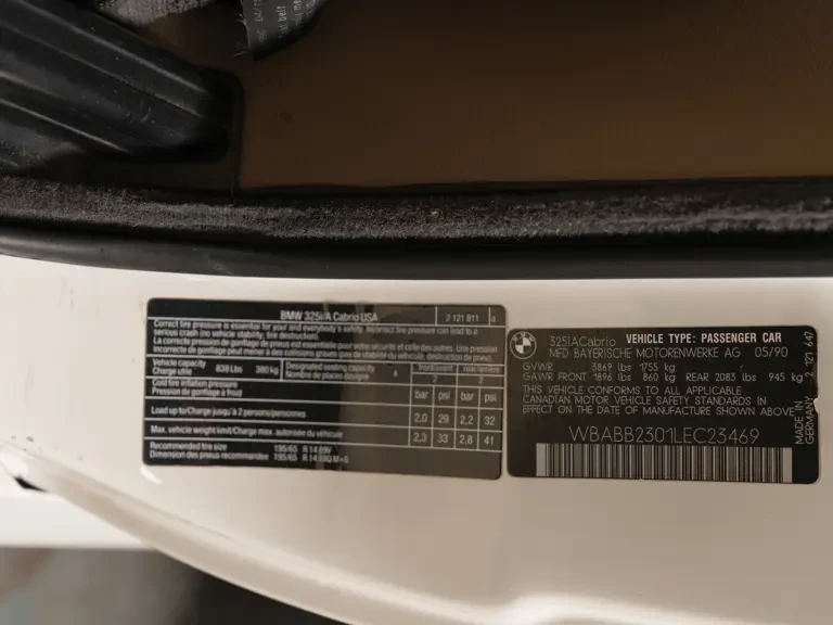 1990 BMW E30 3 Series - Image 23 of 25