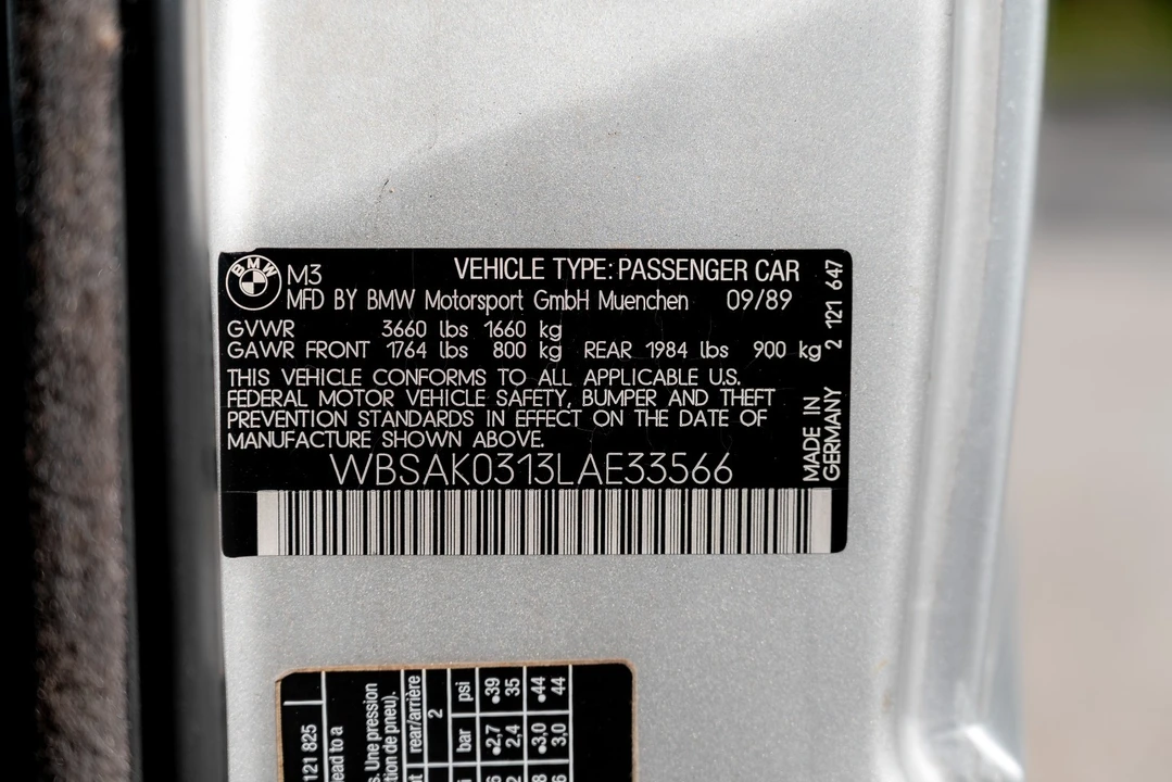 1990 BMW E30 M3 - Image 29 of 31