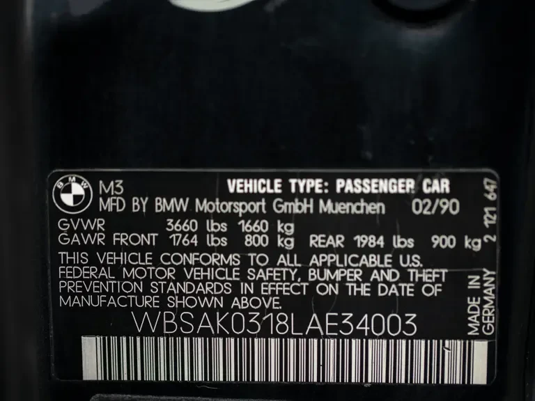 1990 BMW E30 M3 - Image 23 of 28