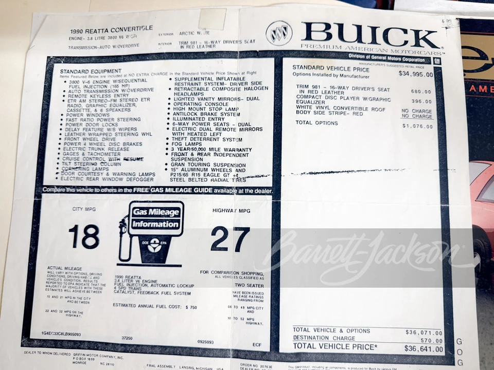 1990 Buick Reatta - Image 3 of 10