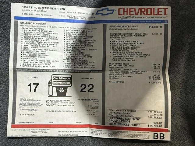 1990 Chevrolet Astro - Image 6 of 21