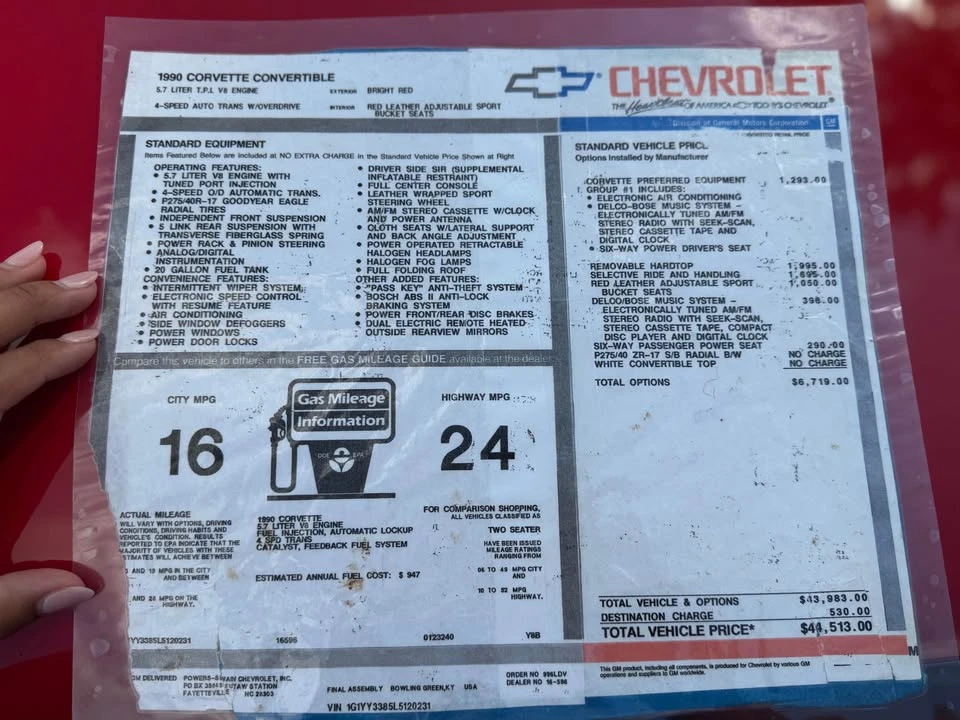 1990 Chevrolet Corvette C4 - Image 10 of 20