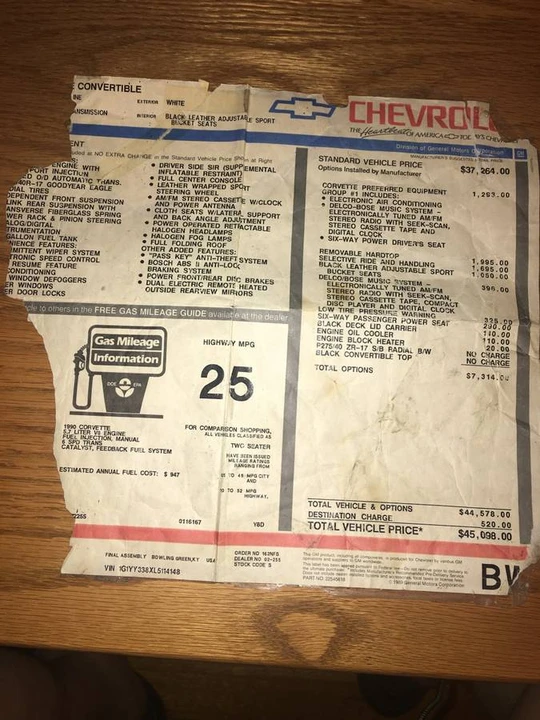 1990 Chevrolet Corvette C4 - Image 6 of 14