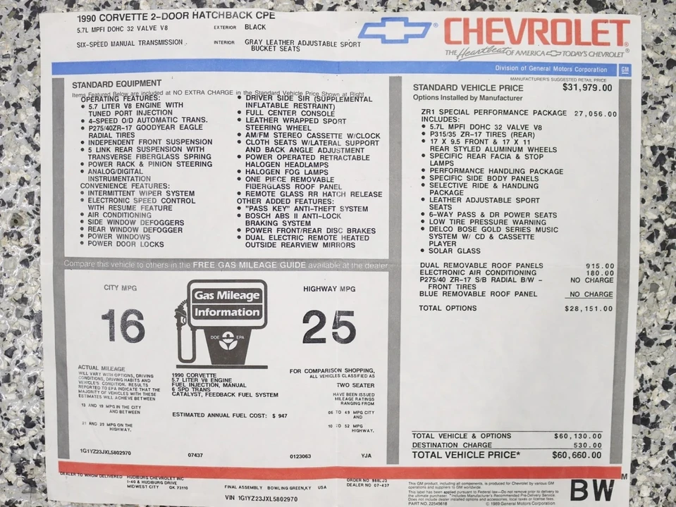 1990 Chevrolet Corvette C4 - Image 2 of 21