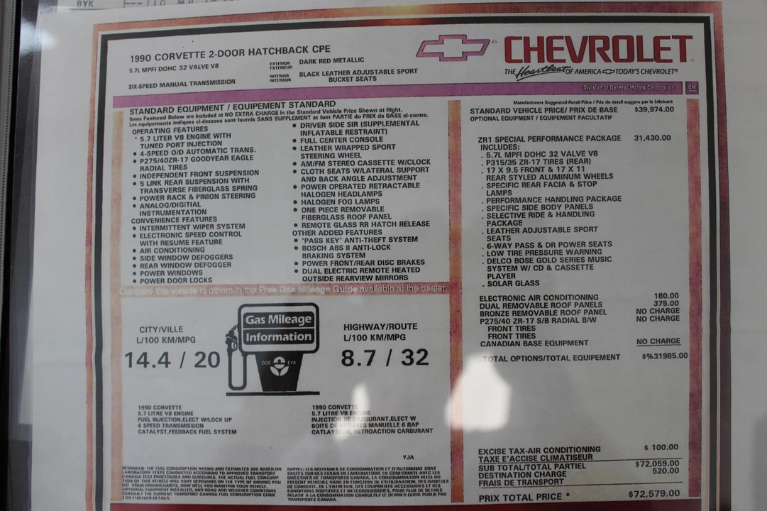 1990 Chevrolet Corvette C4 ZR1 - Image 16 of 27