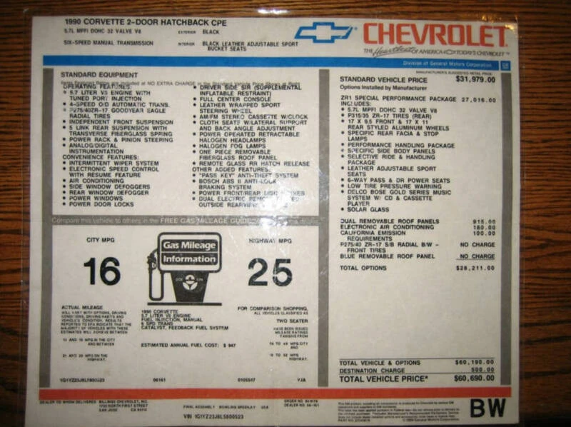 1990 Chevrolet Corvette C4 ZR1 - Image 9 of 13