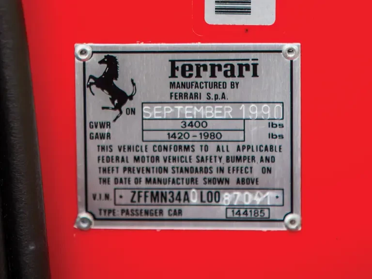 1990 Ferrari F40 - Image 27 of 28