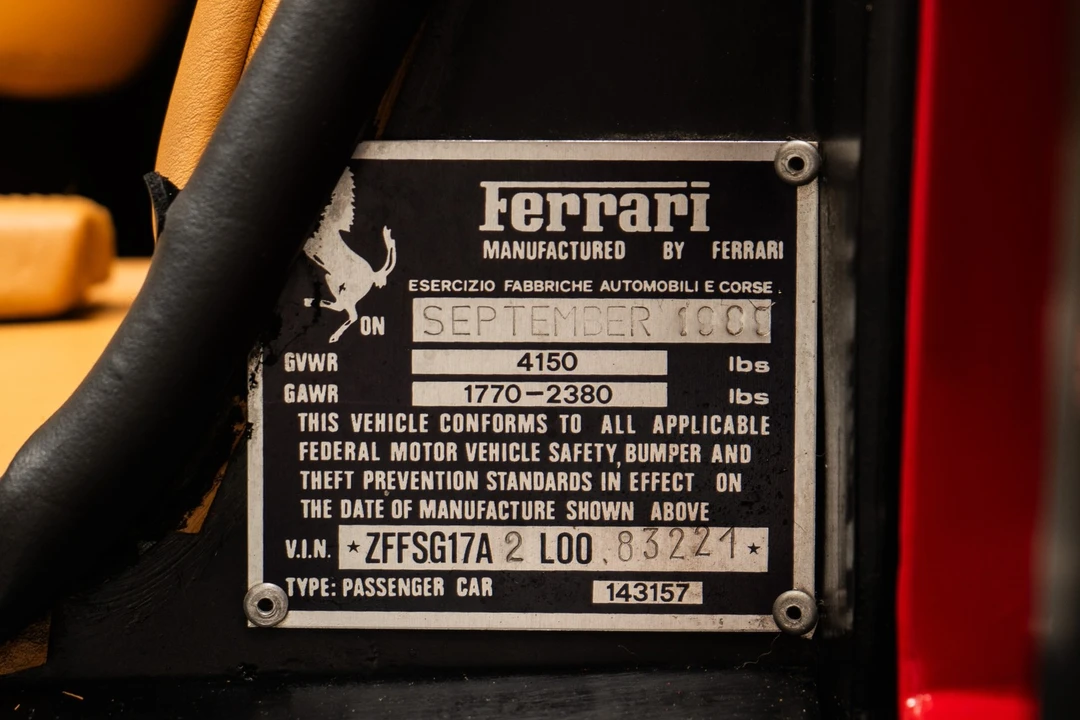 1990 Ferrari Testarossa - Image 20 of 21