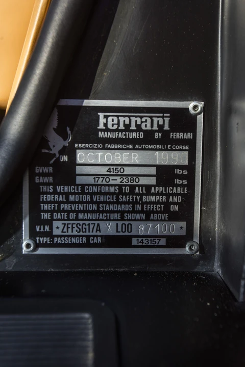 1990 Ferrari Testarossa - Image 14 of 31