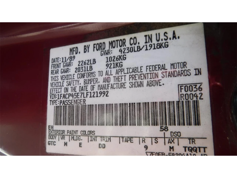 1990 Ford Mustang 3rd Gen - Image 18 of 31