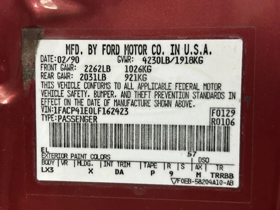 1990 Ford Mustang 3rd Gen - Image 26 of 31