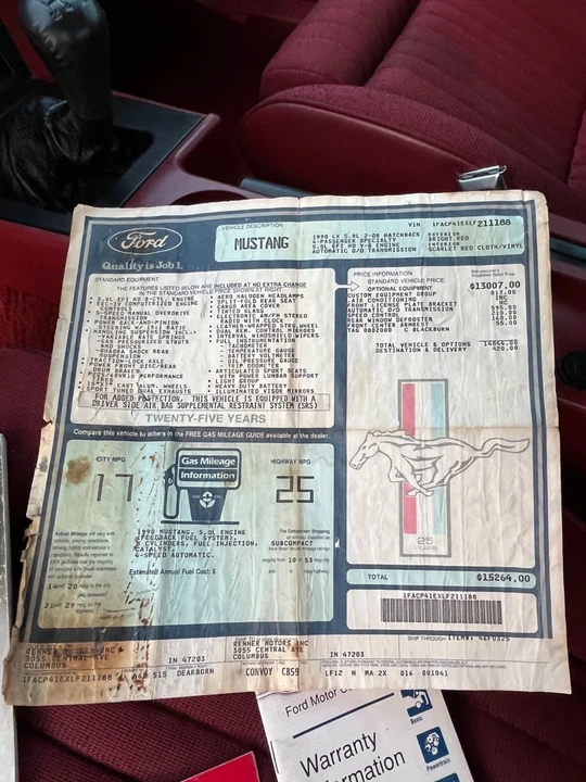 1990 Ford Mustang 3rd Gen - Image 20 of 21
