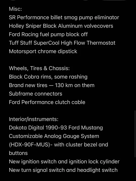 1990 Ford Mustang 3rd Gen - Image 12 of 13