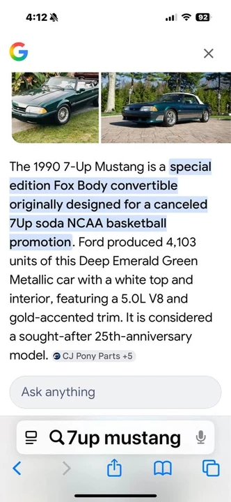 1990 Ford Mustang 3rd Gen - Image 9 of 9