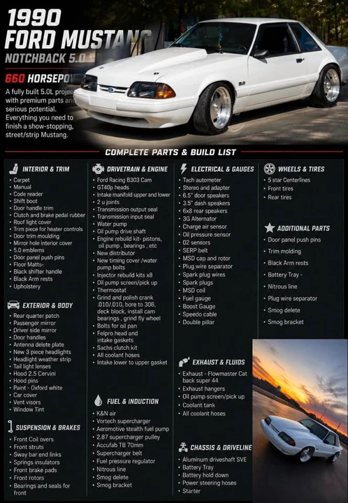 1990 Ford Mustang 3rd Gen - Image 4 of 5
