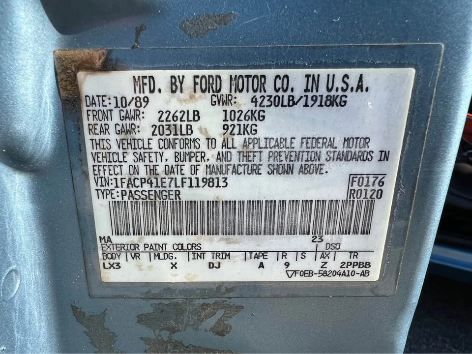 1990 Ford Mustang 3rd Gen - Image 17 of 19