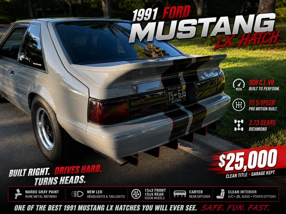 1990 Ford Mustang 3rd Gen - Image 2 of 6