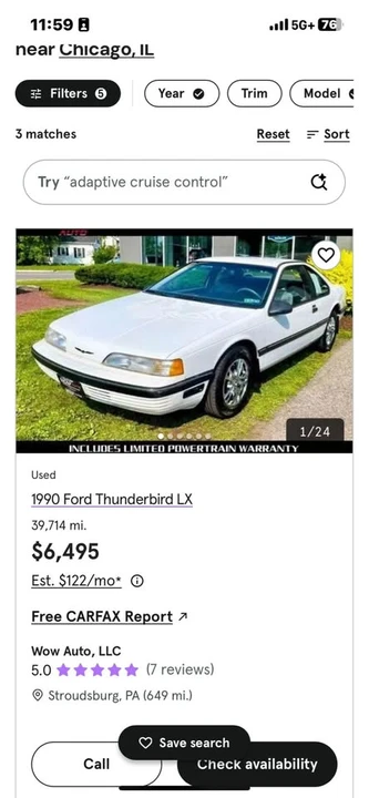 1990 Ford Thunderbird 9th Gen - Image 10 of 12